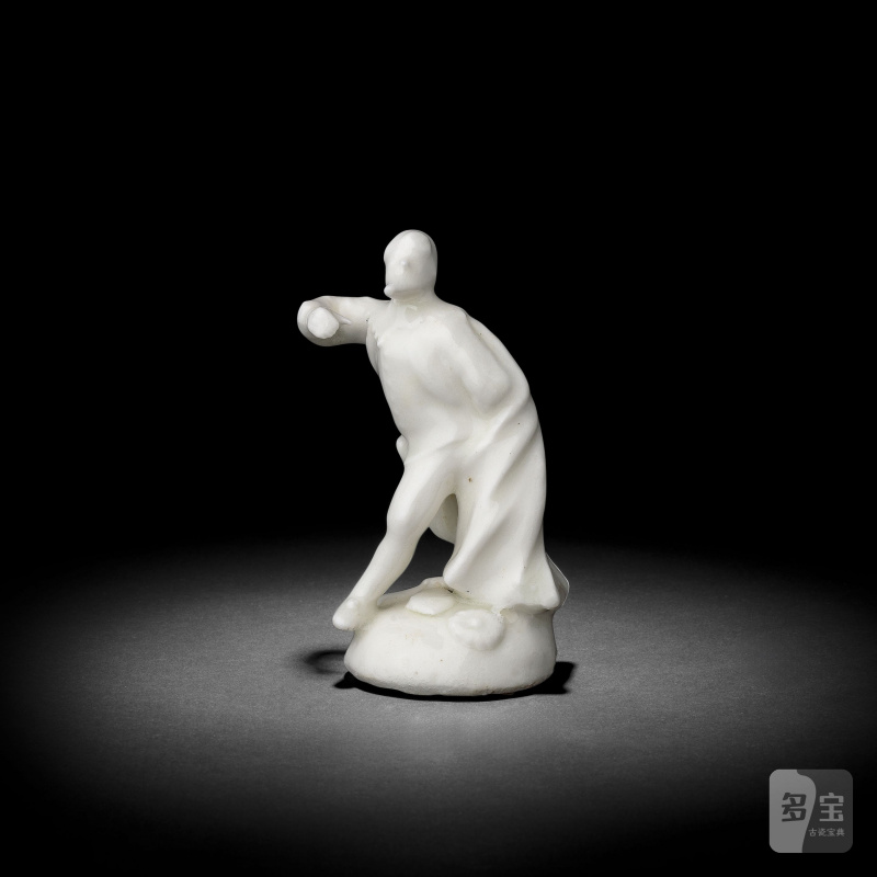 A rare Longton Hall white 'Snowman' Commedia dell' Arte figure of Pantalone, circa 1750-52